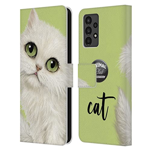 Housse protection intégrale Galaxy A13 motif chat British Shorthair avec fentes cartes