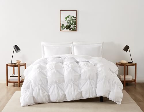 TRULY SOFT Cloud Puffer White Microfiber 3-Piece King Comforter Set, Solid Themed, for Men and Women, Oeko-TEX Certified Confidence by TRULY SOFT - Used condition - US$85.35