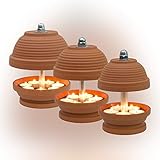 En Hornet Products fabricamos estos hornos para velas de té principalmente a mano, lo que permite una calidad especialmente alta, pero también se producen pequeñas tolerancias. Atención: para evitar daños en el transporte, la campana de calor no está montada. Para ello, solo hay que girar ligeramente la tuerca de sombrerete en la parte superior después de colocar la campana. Atención: los hornos de velas no son calefactores