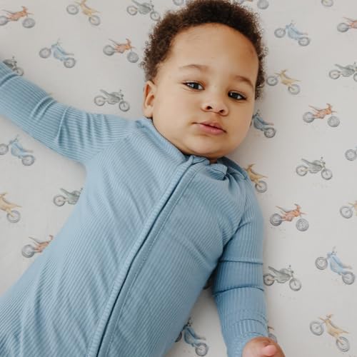 Image of Premium Fitted Knit Crib Sheet /Toddler Sheet Ryder by Copper Pearl