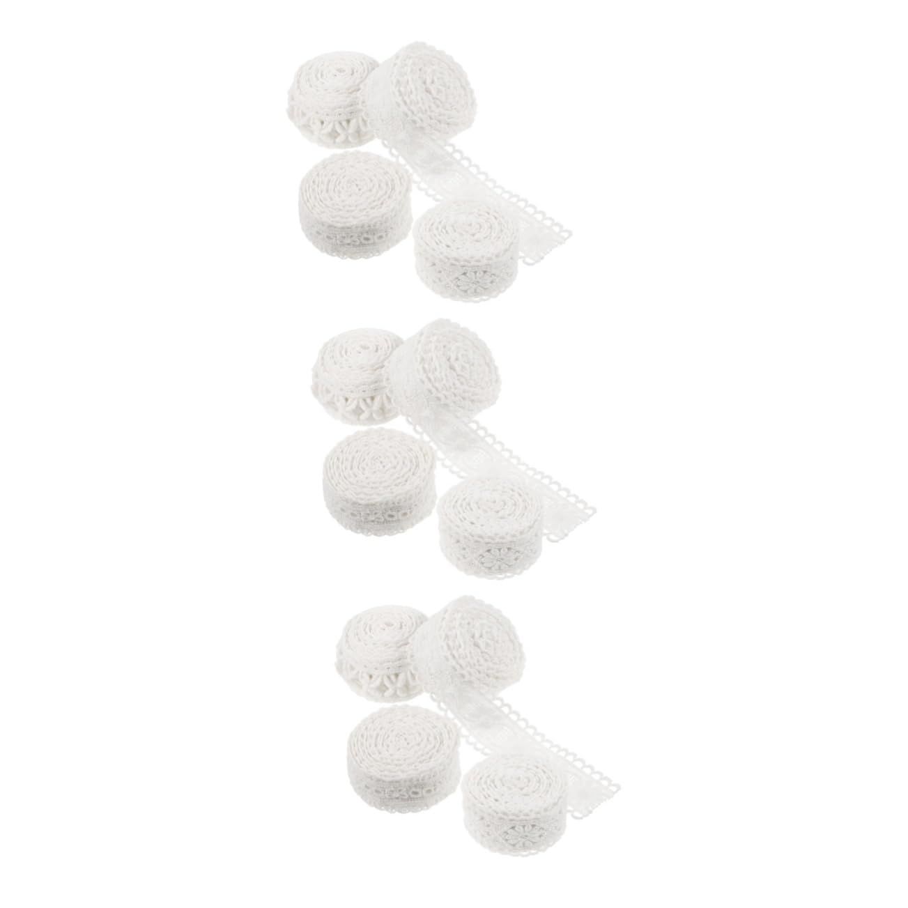 STOBOK 12rollos Cintas De Encaje Para Manualidades De Yardas Ribetes Para Decoración De Ropa y Accesorios De Costura