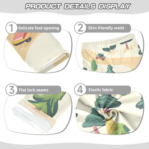 ZZKKO Girls Leggings Road Toddler Girls Clothes Leggings for Girls Toddler Girls Leggings 3-4T3