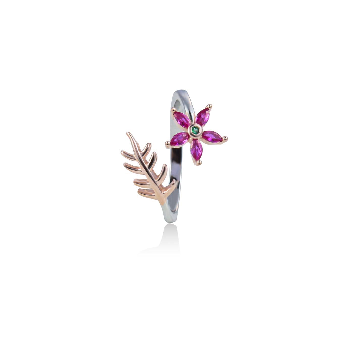 gulabo bloom silver toe rings