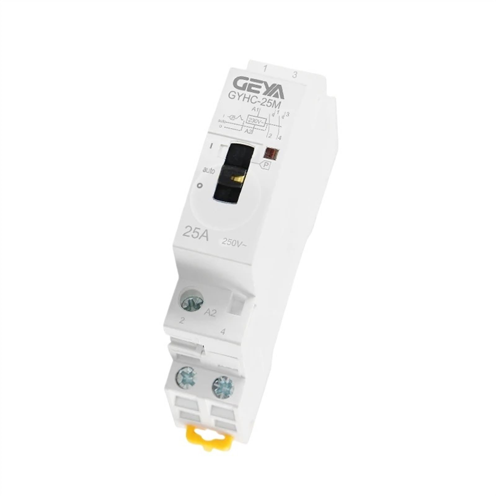 Contactor Modular 2P 16A 20A 25A 2NO o 2NC 220V Control Manual Contactor doméstico Tipo Carril DIN(2P 16A 2N0 220V)