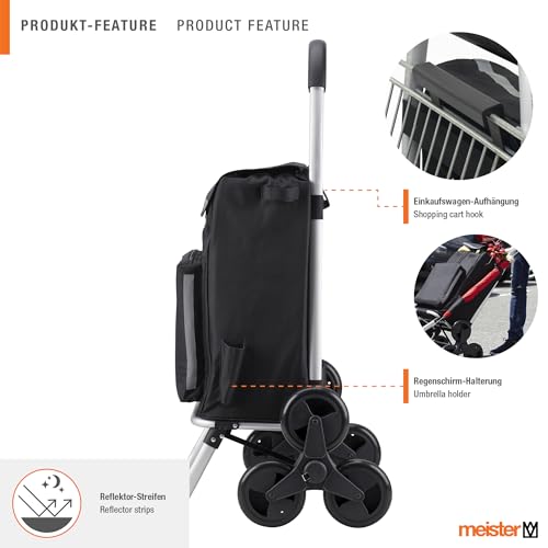 Meister Chariot de courses - 56 litres - 3x3 monte-escalier...