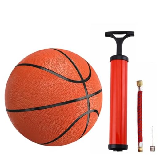 Bola Basquete Basketball Número 7 Tamanho Oficial E Bomba Para Encher Bico Duplo