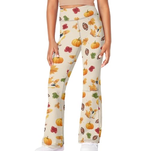 Image of Girls Flare Leggings Cute Bell Bottoms for Teen Girls Wide Leg Sweatpants for 5-14 T