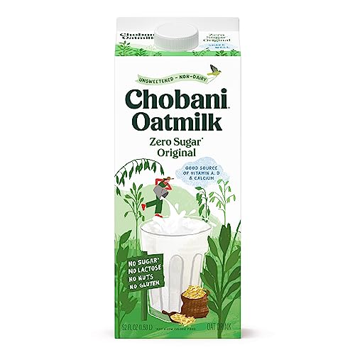 Chobani Oat Milk, Zero Sugar Plain 52 Fl Oz