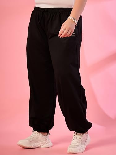 Image of ALZA Women's Cotton Oversized Joggers with Utility Pockets - Loose Fit High Waisted Track Pants for Gym, Yoga & Travel - Lightweight All-Season Lounge Sweatpants