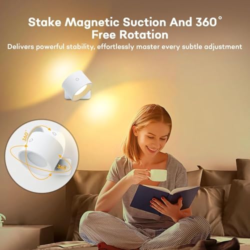 Image of Lightess Battery Operated Wall Sconces Set of 2, Remote Control, Colorful | 19 Colors Dimmable, Rechargeable Light for Bedroom Hallway, Cordless