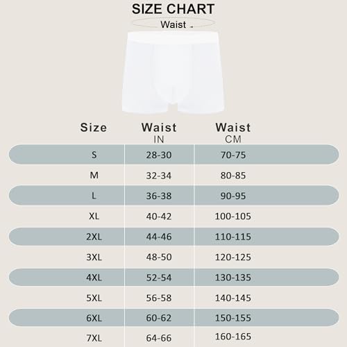 Image of Men's 100% Cotton High Waist Regular Fit Solid Boxer Briefs Innerwear Long Trunks Plus Size Full Underwear