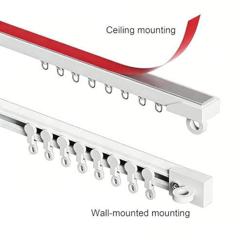 Support plafond sans perçage rail blanc 540 cm installation murale maison - 3