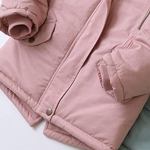 Baby Girls Boys' Fleece Lined Jackets Coat With Hoodie Zip Up Toddler Winter Warm Thick Outerwear 5