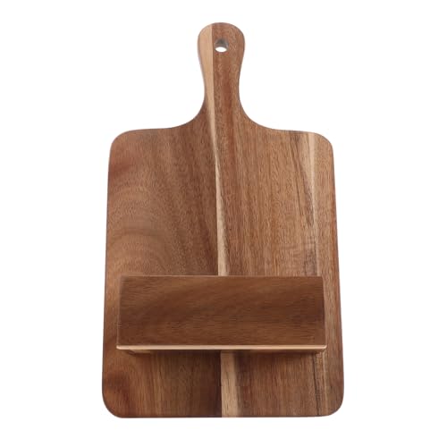 Soporte para recetarios de madera marrón que organiza tu cocina y decora tu restaurante con estilo