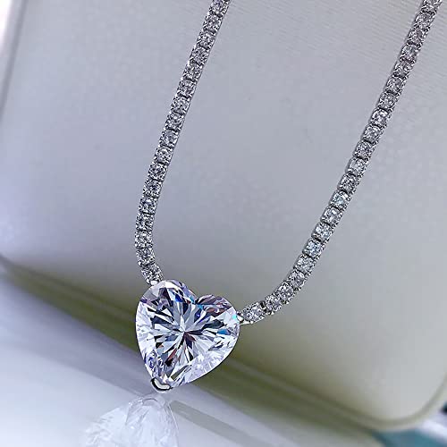 Collier argent 925 cœur diamant carbone parfait pour votre quotidien