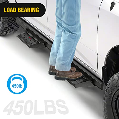 Image of Nilight Running Boards Compatible for 2019 2020 2021 2022 2023 2024 2025 2026 Dodge Ram 1500 New Body Style 4 Door Crew Cab 4 Inch Drop Side Steps Bolt-on Off-Road Nerf Bars