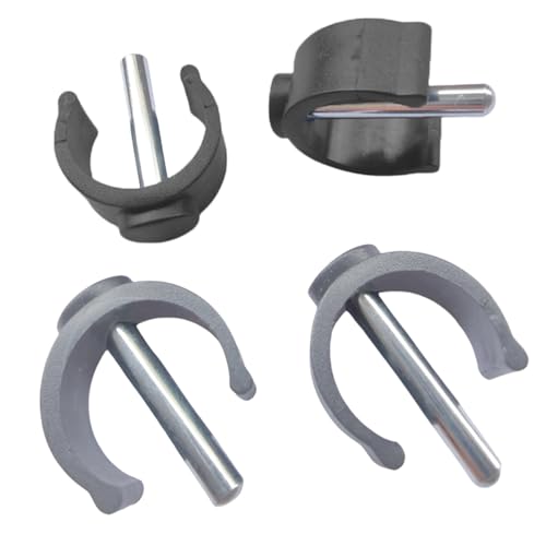 4 Pack Folding Walker C Type Clips Replacement, Tube Pin Lock Brackets Parts for Rolling Walke, Buckle Handle Clips for 25mm/28mm Tube Walking Cane Replacement Accessories
