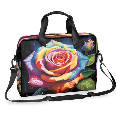 Sacoche ordinateur 16" rose arc-en-ciel pour simplifier vos trajets professionnels quotidiens