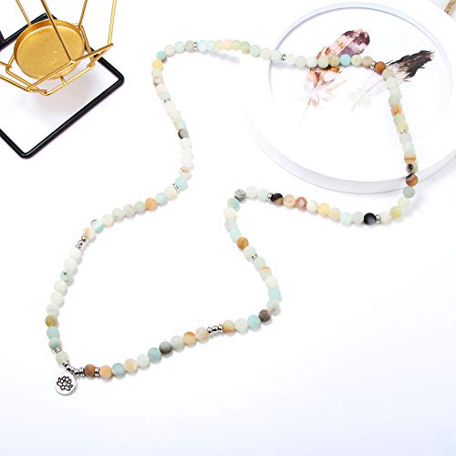 Futtmi 8Mm Natural Sodalite Stone Healing Gemstone Bracelet 108 Mala Beads Wrap Bracelet Necklace For Yoga Charm Bracelet Jewelry For Women Men. #TOP2