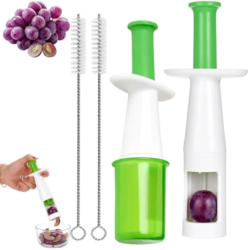 4PCS Grape Cutter Set,Grape Slicer Set with Cleaning Brushes, Grape