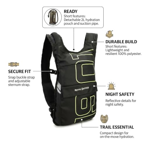 Royal Enfield Water Trail Backpack 2L Black - Image 3