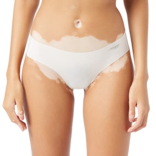 Tanga Sloggi ZERO Feel en microfibre premium couleur Angora coupe laser taille M