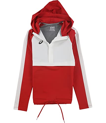 ASICS Team Woven Track Top, Team Red/Team White, x Large