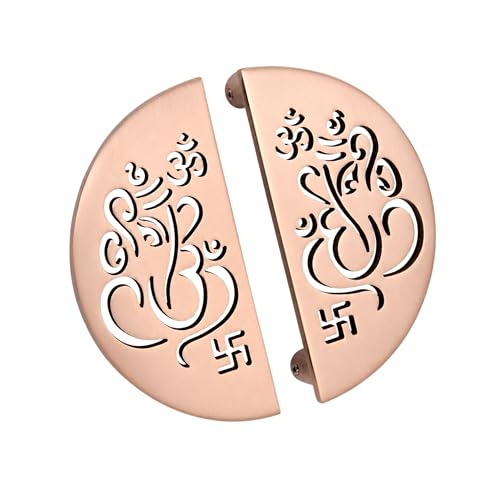 Image of COMPASS Main Door Handle | Door Handles for Main Door | Pull Handles for All The Doors of House | Office | Hotels, Antique Finish (Ganesh Rose, 6 Inch)