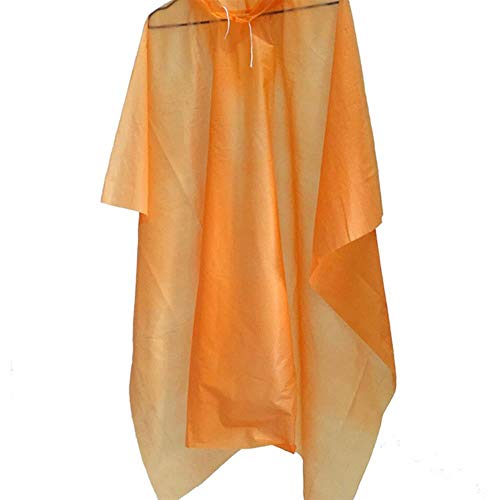 Raincoat hooded disposable waterproof children's coat poncho poncho transparent children's raincoat,Orange,One Size