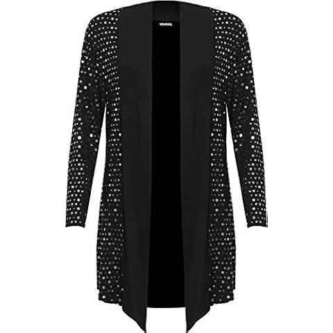 WearAll Plus Size Sequin Waterfall Cardigan Cover