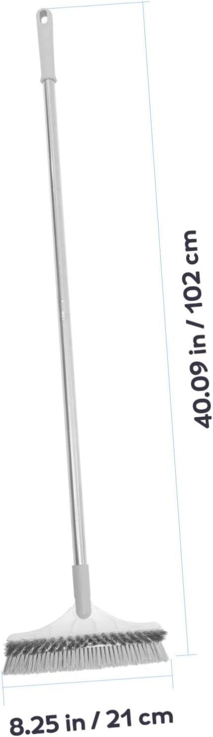 Upgraded Double-Sided Floor Scrub Brush with Long Handle for Bathroom and Tile Cleaning Plastic Grout Cleaner for Wall Corners and Floor Tiles Space-Saving Hanging Design image 2