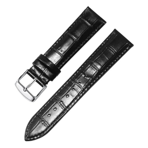 Bracelet de montre en cuir véritable homme femme LUGEMA noir