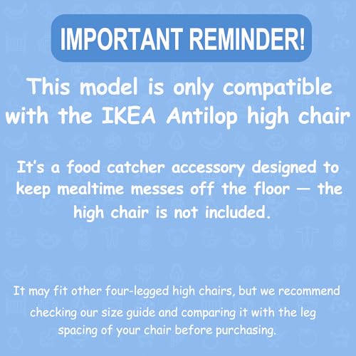 Image of Food Catcher Compatible with IKEA Antilop High Chair, Baby & Toddler Feeding Essentials, Under High Chair Accessory, Highchair Not Included