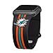 Game Time Miami Dolphins HD Watch Band Compatible with Apple Watch (38/40/41 Long Stripes)