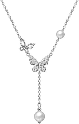 Crystal Butterfly Pendant Necklace for Women - for Mom, Wife, and Girlfriend - Stylish and Charming Jewelry