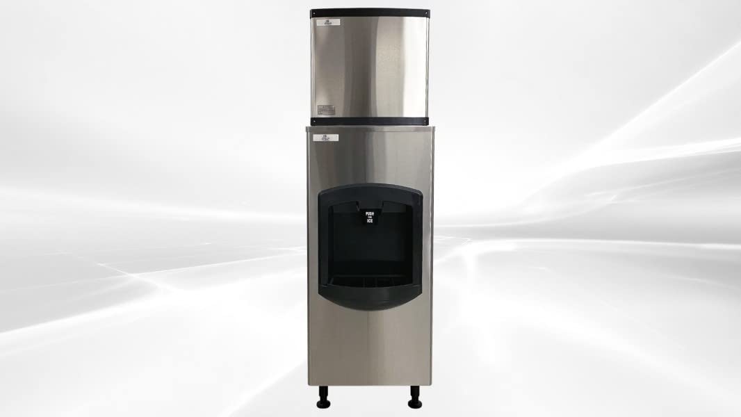 Commercial Ice Maker Hotel Ice Maker With Large Dispenser- 350 Lb/Per Day Nsf Certified Hd-130b on Fridge.com - View 3