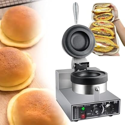 ZEEKYFOR Kommerzieller Toaster, elektrische Hamburger-Maschine, antihaftbeschichtete Burger-Presse, Eiscreme-Sandwich-Maker-Werkzeug