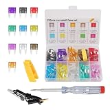 120PCS Car Fuses Assortment Kit with Tester & Puller,Multi-Amp Blade Automotive Fuses Kit Includes 35A/30A/25A/20A/15A/10A/7.5A/5A/3A/2A,Portable Car Fuse Kits with Storage Box