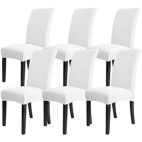 Coolbebe Chair Cover For Dining Room Of 6 – Premium Chair Slipcovers Stretch Removable Parsons Chair Covers Washable Jacquard Seat Protectors Set, Perfect For Home/Restaurant/Hotel Green #TOP3