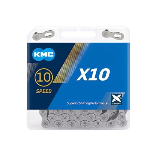 KMC X10 10-Speed X-Series High-Performance Bicycle Chain, Grey