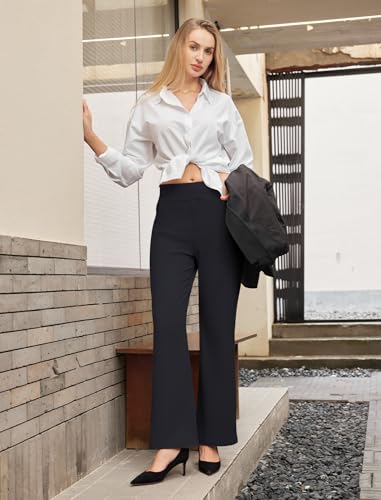 Womens Bootcut Dress Pants High Waist Business Work Stretchy Casual Trousers with Pockets Office Slacks3