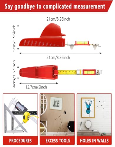 Image of Upgraded Picture Hanging Tool with 20 Sets of Hooks, All in One Picture Hanging Level, Portable Picture Leveling and Picture Hanging Kit, Picture Hanging Level for Hang Pictures, Mirrors, TVs