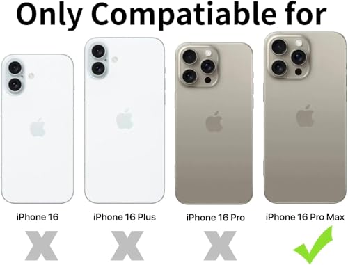 Image of DIZORO Crystal Clear Compatible with iPhone 16 Pro Max Case with Anti-Yellow Anti-Scratch Shockproof Transparent Cover