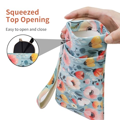 Image of Double Eyeglass Case Soft Dual Glasses Case for Women Men Travel Squeeze Top Sunglasses Cases Eyeglasses Pouch