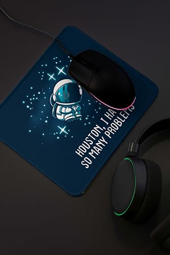 Image of Mouse Pad for Laptop & Desktop | 9x7 Inch Anti-Fray Stitched Edges | Non-Slip Rubber Base | Desk Setup Accessory for Students, Gamers & Professionals (Huston)
