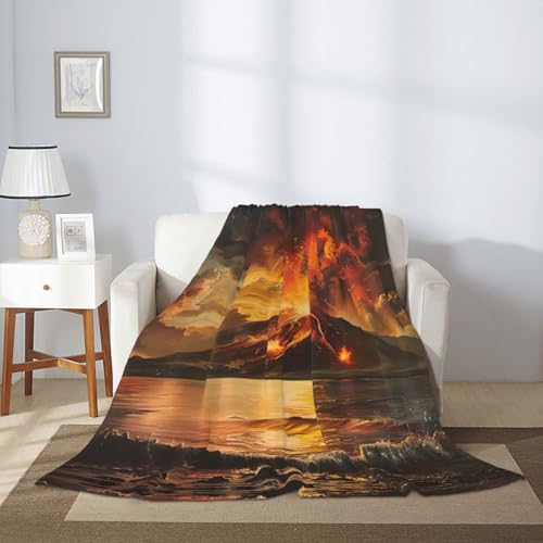 Couverture chaude flanelle imprimé volcan super douce pour lit - 7