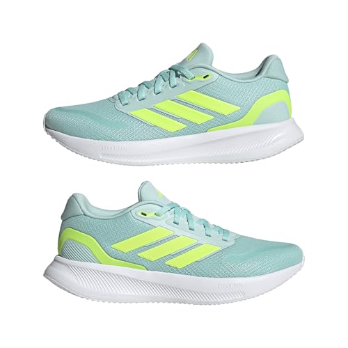 adidas Damen Runfalcon 5 Running Shoes Laufschuhe, semi Flash Aqua/Lucid Lemon/core Black, 39 1/3 EU