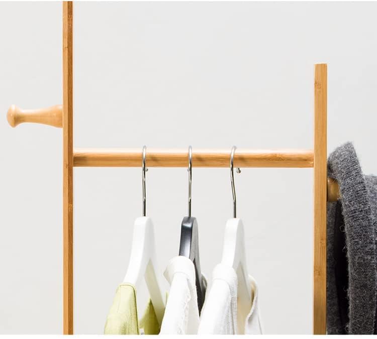Image of Ash & Roh Natural Wooden Coat Rack Stand With Hooks Adjustable Height, Easy Assembly, Sturdy Solid Base for Coats, Hats, Handbags Entryway, Hallway, Bedroom, Office (Beige, 92-3), 10 x 10 x 24 Cm