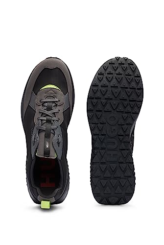 Image of HUGO Mens Running Style Mix Material Sneakers