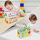 LZDMY Montessori Spielzeug Baby ab 6 Monate, 6-in-1 Tücherbox mit Knistertuch, Motorikwürfel Holzspielzeug 6-12 Monate Jungen Mädchen, Motorikspielzeug für Kinder 1-3, Baby Geschenk